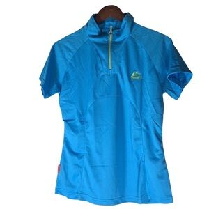 Women Cycling Short Sleeve Shirt Quick Dry Biking Bicycle Jersey Blue US Size XL